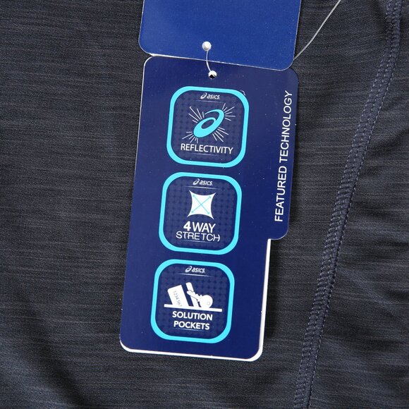 ASICS Hooded Reflective Sweat Wicking Performance Top with Thumb Holes -… - Picture 13 of 14